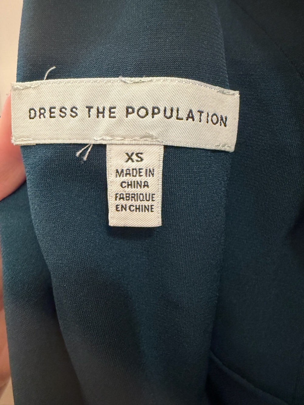 Dress the Population Deep Pine V-Neck Midi Dress - Picture 5 of 5